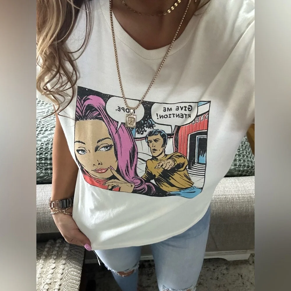 LAST! New🩷🙅🏼♀️Classic RE/Done no attention tee - Picture 3 of 5